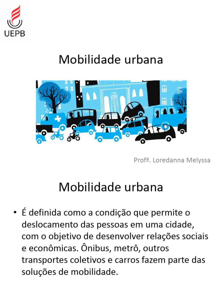 Mobilidade Urbana Sustentável e Desafios | PDF | Transporte público ...