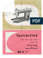 Brother KD-3 701 Sewing Machine Instruction Manual