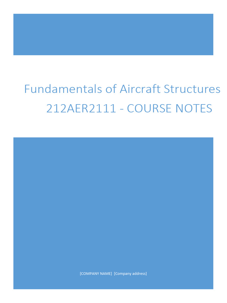 212AER2111 - Structures I Notes | PDF