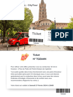 Ticket Toulouse Welcome - CityTour Pack Duo 2 Pers 29 Au Lieu de 32 TGEM4N