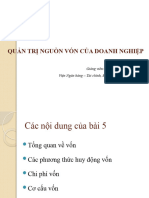 Bài 5 - Quản Trị Nguồn Vốn Của Doanh Nghiệp