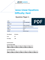 E2.5b Simultaneous Linear Equations 2B Topic Booklet 1 - 1