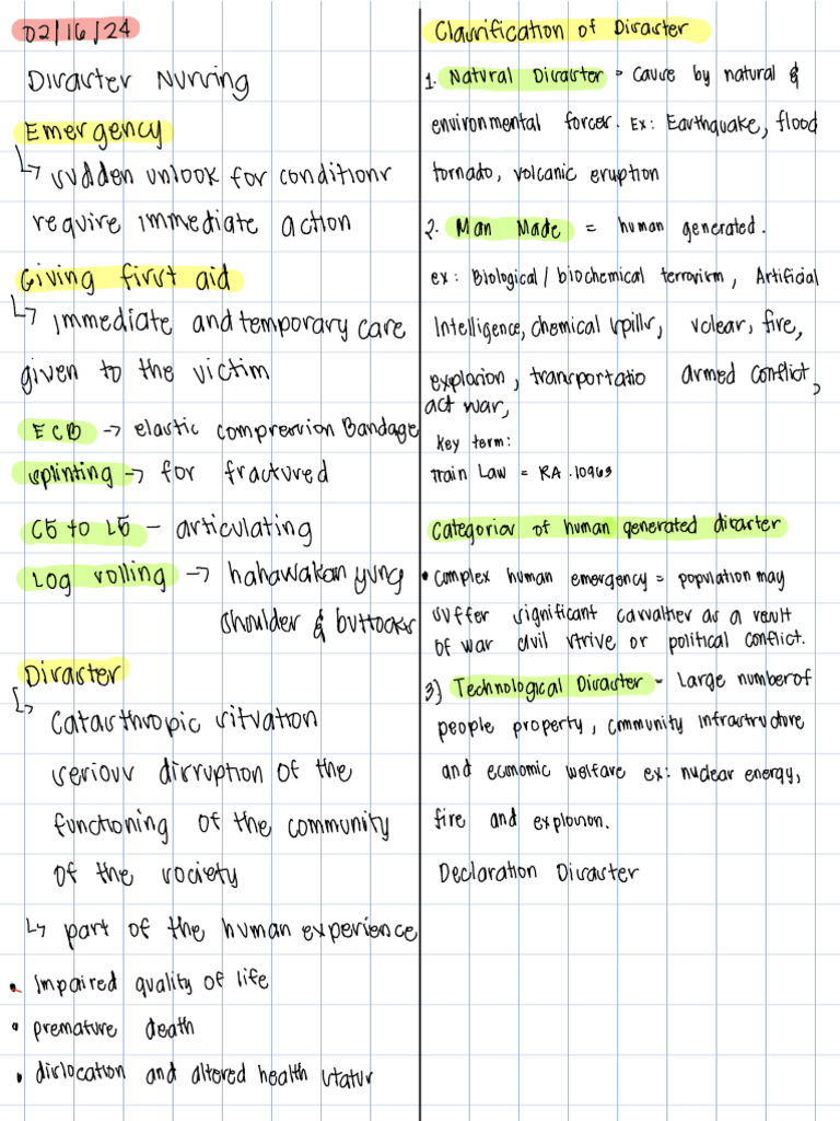 Disaster Nursing Lecture | PDF | Emergency Management | Emergency