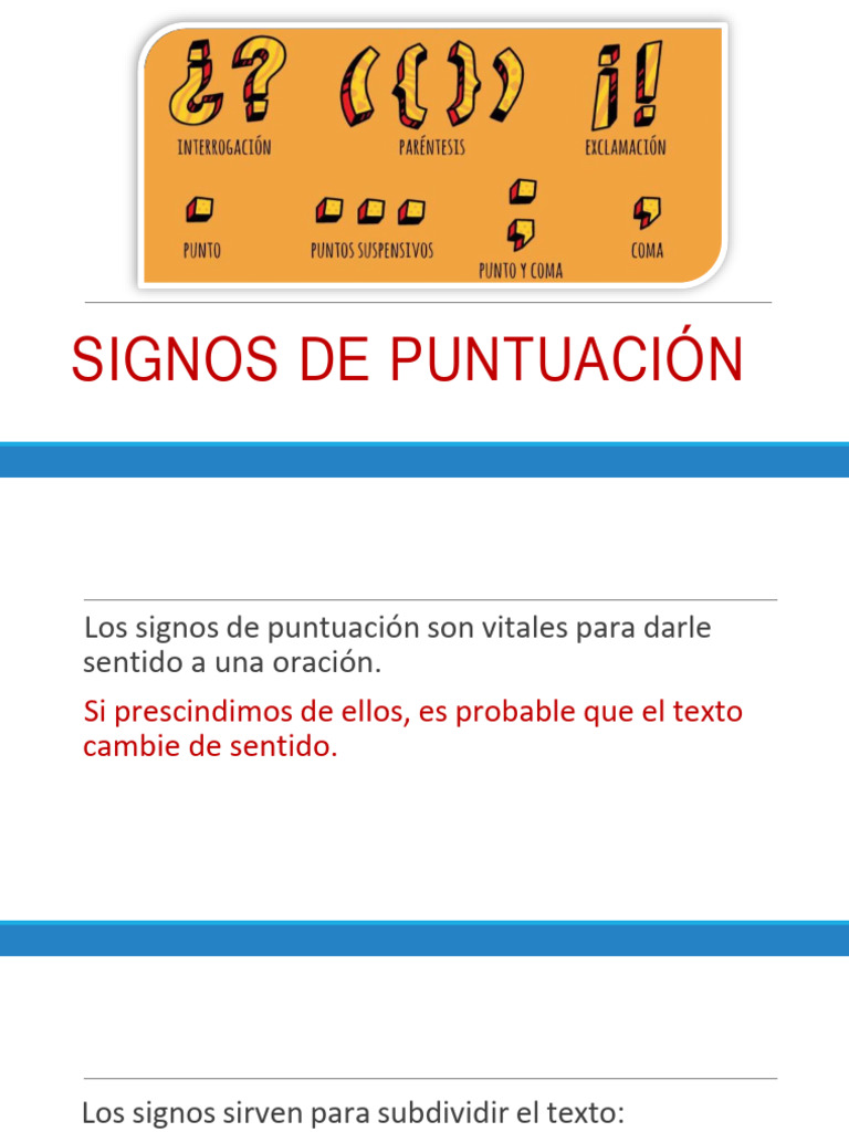 Signos de Puntuación | PDF | Coma | Oración (Lingüística)