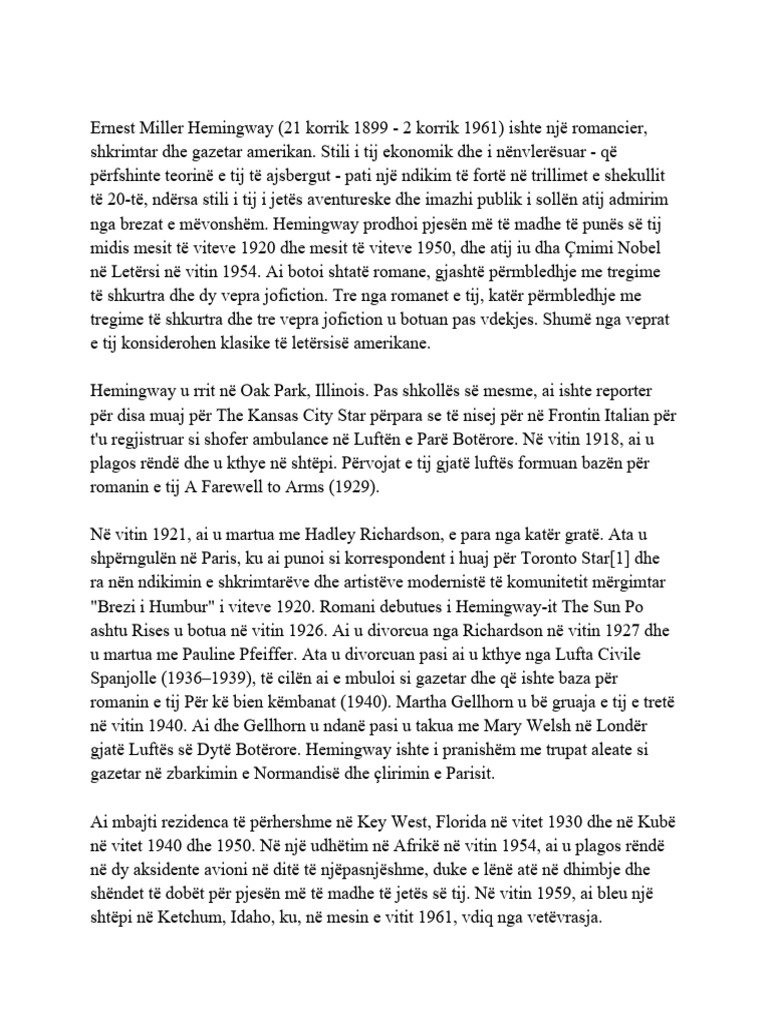Ernest Miller Hemingway PDF