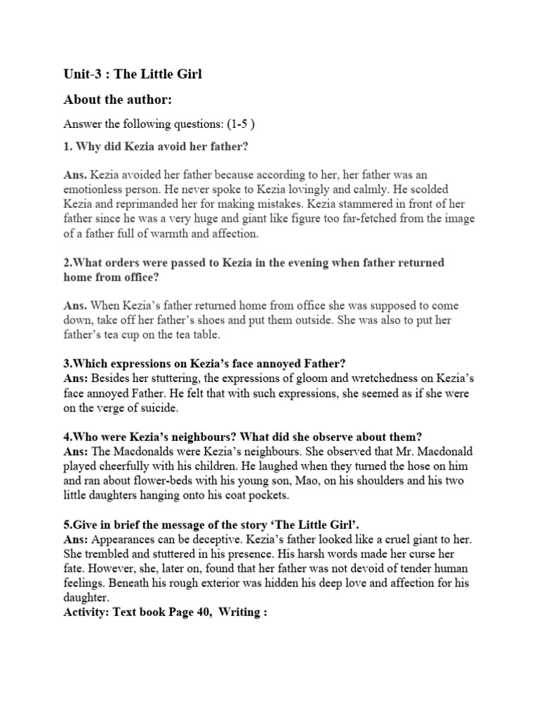 Little Girl- Notes | PDF