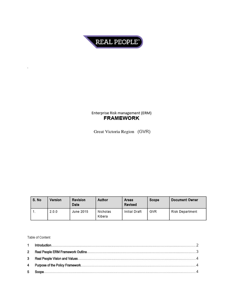Erm Framework Sample
