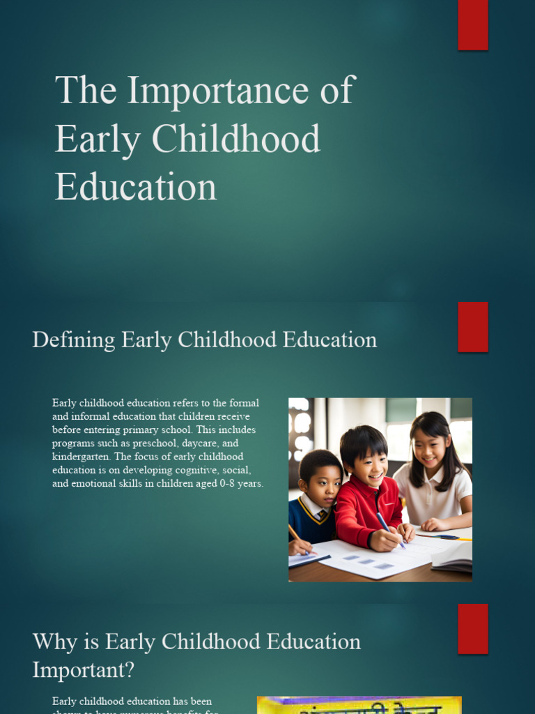 Importance of Early Childhood Education | PDF | Early Childhood ...