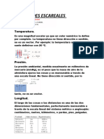 Cantidades Escareales y Vectoreales