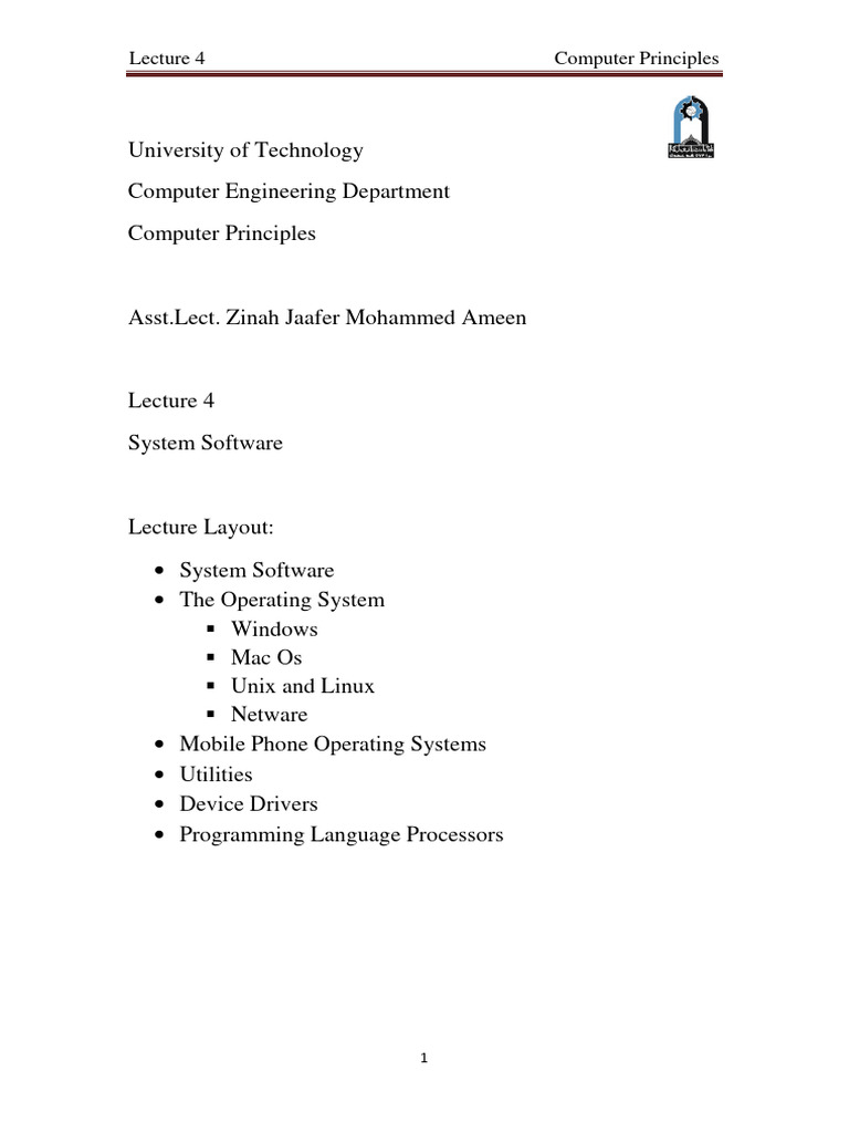Lec 4 | PDF | Operating System | Graphical User Interfaces