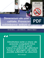 Dimensiuni Ale Unei Vieți de Calitate. Provocările Și Schimbarea Acțiuni Și Riscuri