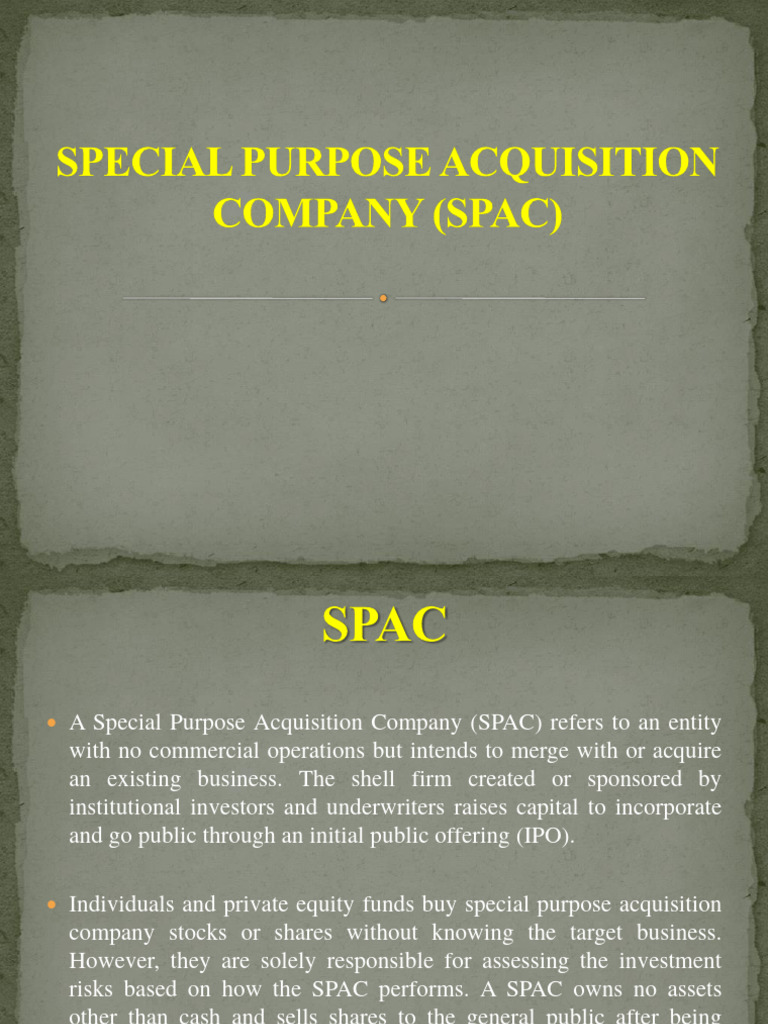 SPACs: A Guide for Investors | PDF | Initial Public Offering | Stocks
