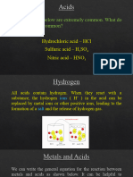 Metal Compounds and Acid