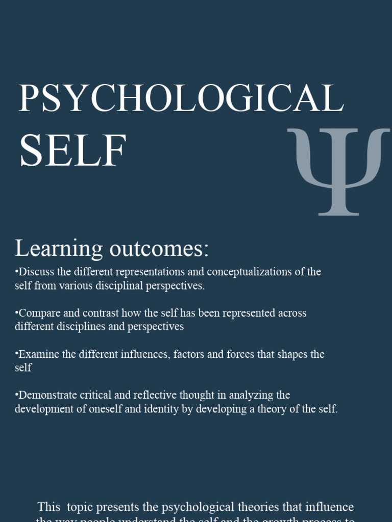Understanding the Psychological Self | PDF | Thought | Psychology