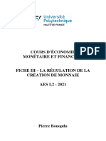 Economie Monetaire Et Financiere Monnaie Fiche III