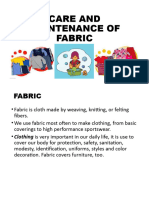 Care and Maintenance of Fabric