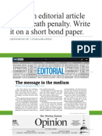 Make An Editorial Article About Death Penalty