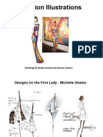 Fashion Illustrators Michelle Obama & Embroidered Illustrations