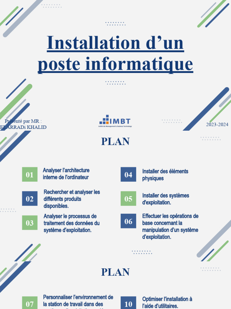 Installation d'un poste informatique | PDF