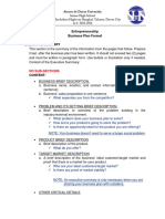 Entrepreneurship Business Plan Format