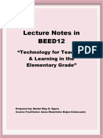 Lecture Notes in Beed12 Revised