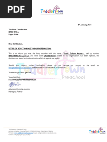 Rejection Letter Dolapo Yusuf Kaosara