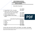 Rincian Biaya Daftar Ulang