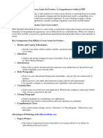 Cover Letter For Fresher PDF