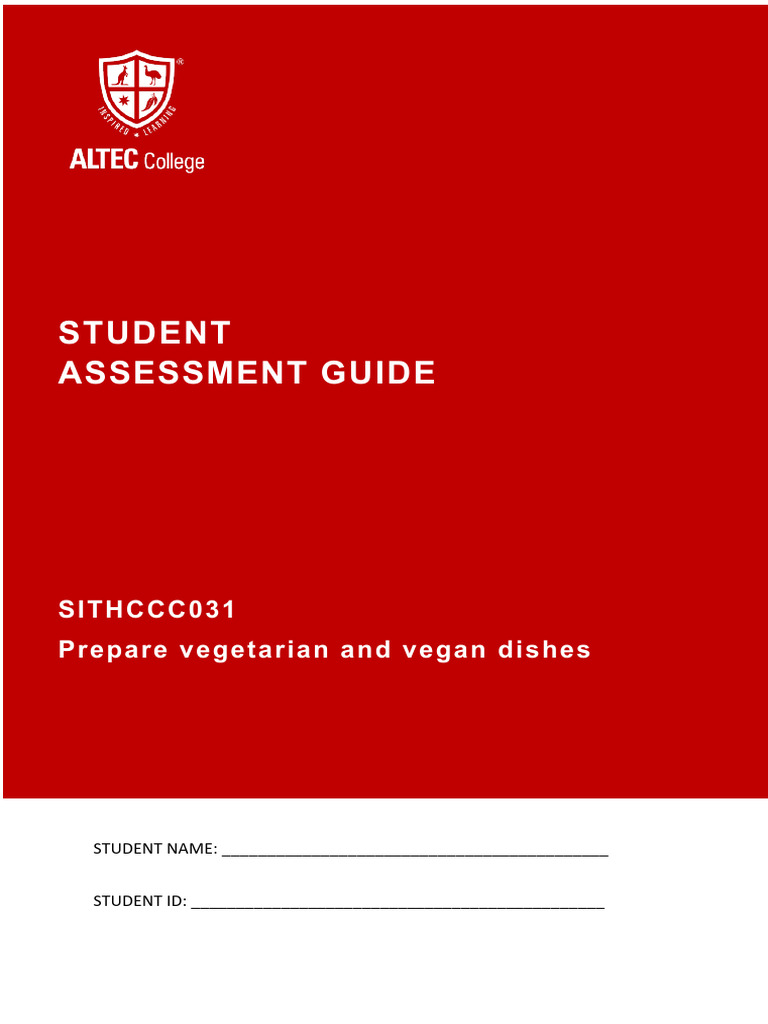 SITHCCC031 Student Assessment Tool V1 2023 PDF | PDF