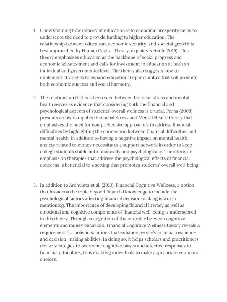 Education's Role in Economic Prosperity | PDF | Mental Health | Psychology