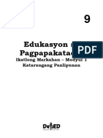 Edukasyon Sa Pagpapakatao 9: Ikatlong Markahan - Modyul 1 Katarungang Panlipunan