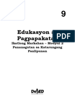 Edukasyon Sa Pagpapakatao: Ikatlong Markahan - Modyul 2 Pananagutan Sa Katarungang Panlipunan