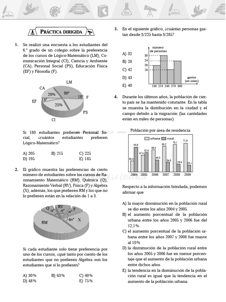 Ejercicios de Estadística para Primaria | PDF