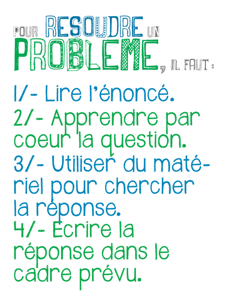 Résoudre Un Problème Démarche | PDF
