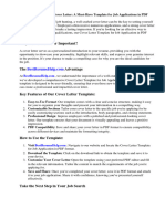 Cover Letter Template for Job Application PDF