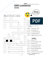 Present Continuous: Grammar Crossword