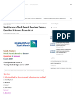 Saudi Aramco Work Permit Receiver Exam 4 Question & Answer Exam 2020