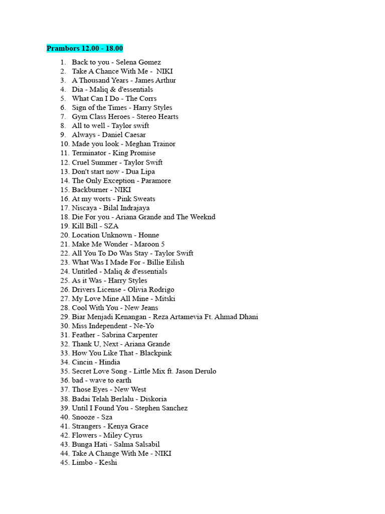 Prambors playlist pdf musical groups music industry
