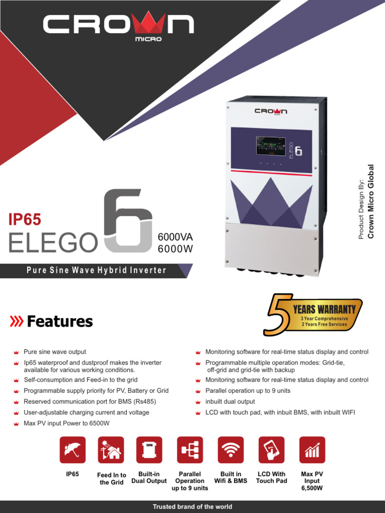 Elego 6KW IP65 | PDF | Alternating Current | Power Inverter