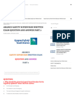 Aramco Safety Supervisor Written Exam Question and Answer Part 2