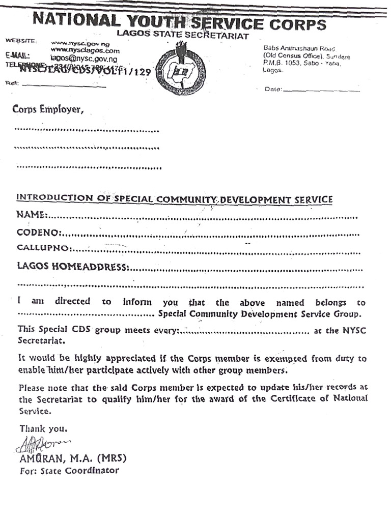CDS Form | PDF