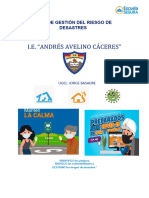 1 Plan de Gestión Del Riesgo de Desastres I.E. Andrés Avelino C