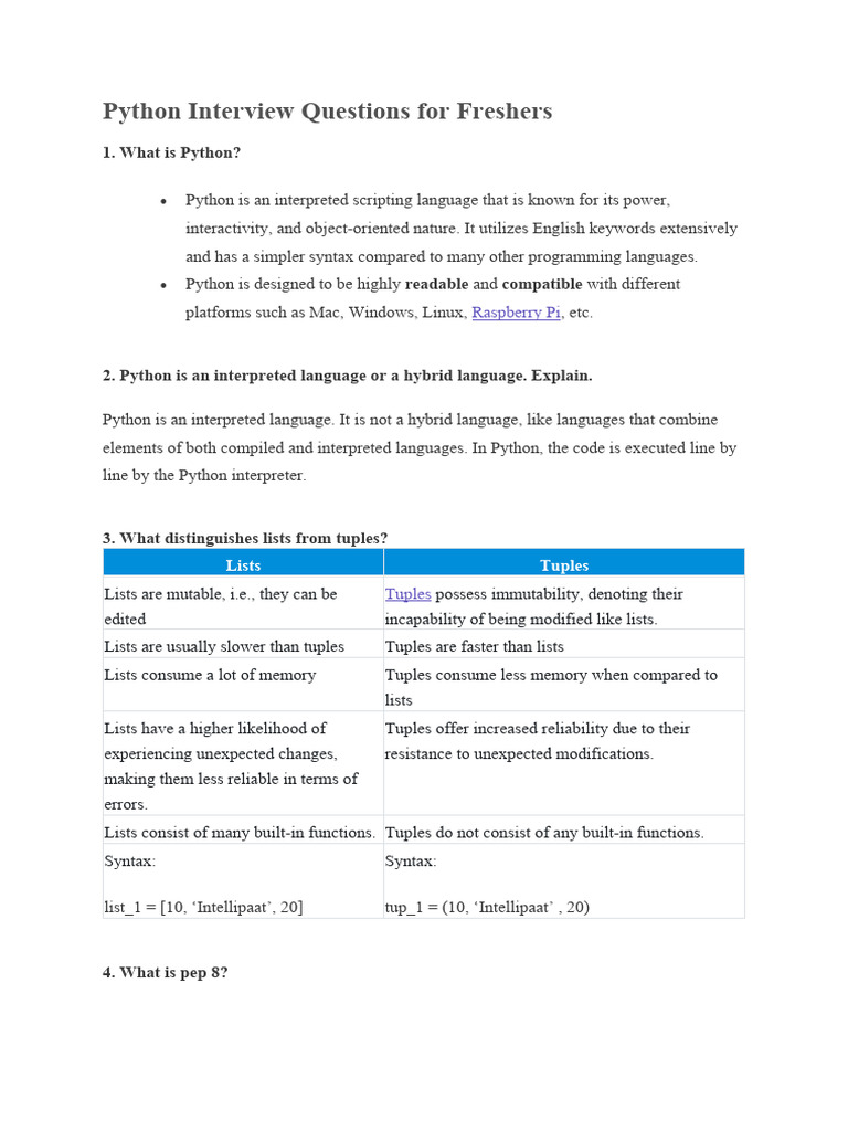 python interview questions | PDF | Inheritance (Object Oriented ...