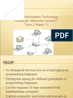 CSEC IT NOTES - Term 2 Week 11 - Computer Networks Lecture 1