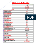 Updated Price List 2023