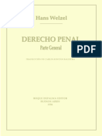 Hans Welzel. Derecho Penal Parte General. Traduc. de Carlos Fontán Balestra.