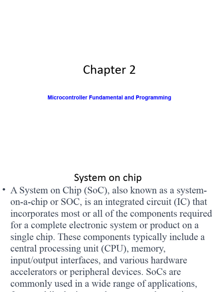 Chapter 2 Microcontroller Fundamental and Programming | PDF | System On ...