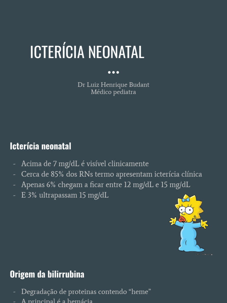 Icterícia Neonatal: Causas e Tratamento | PDF | Especialidades médicas ...