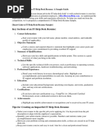 It Help Desk Resume Sample