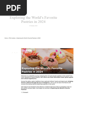10 Most Popular Pastries In The World in 2024 - FHA
